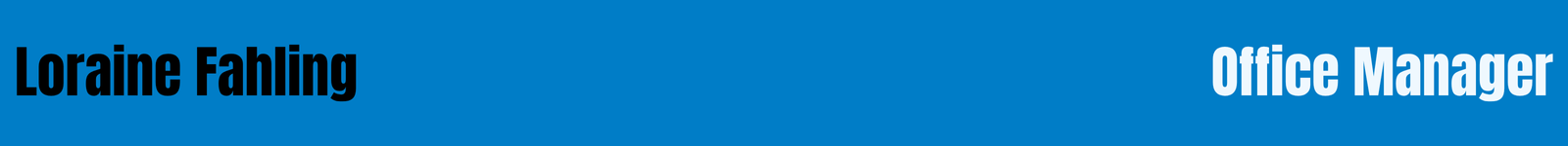 Loraine Fahling new blade