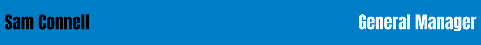 Sam Connell new blade