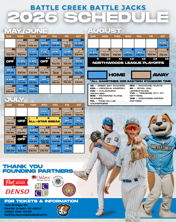 Battle Jacks 2026 Schedule