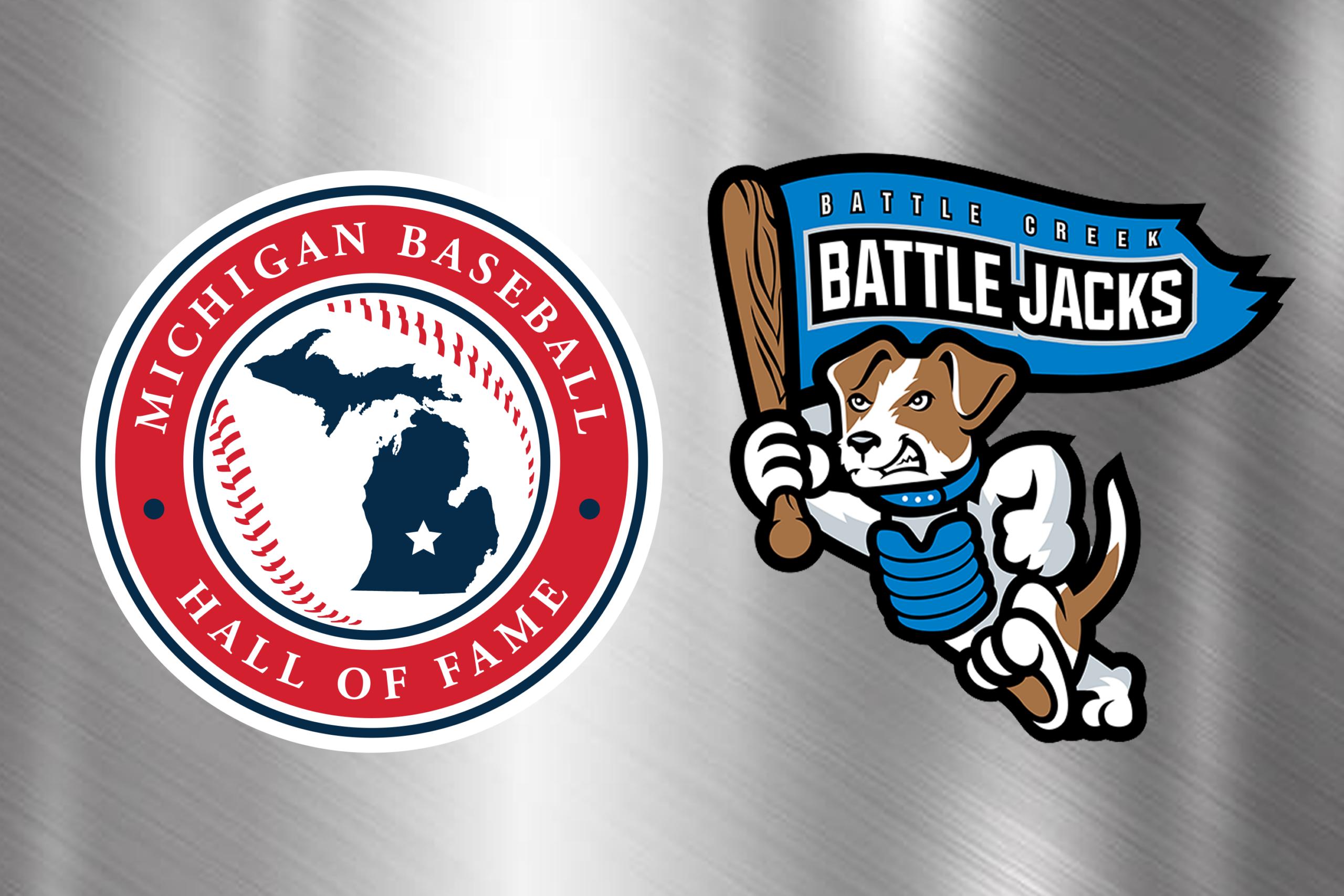 Battle Creek Battle Jacks Michigan Baseball Hall of Fame partnership announcement at MCCU Field