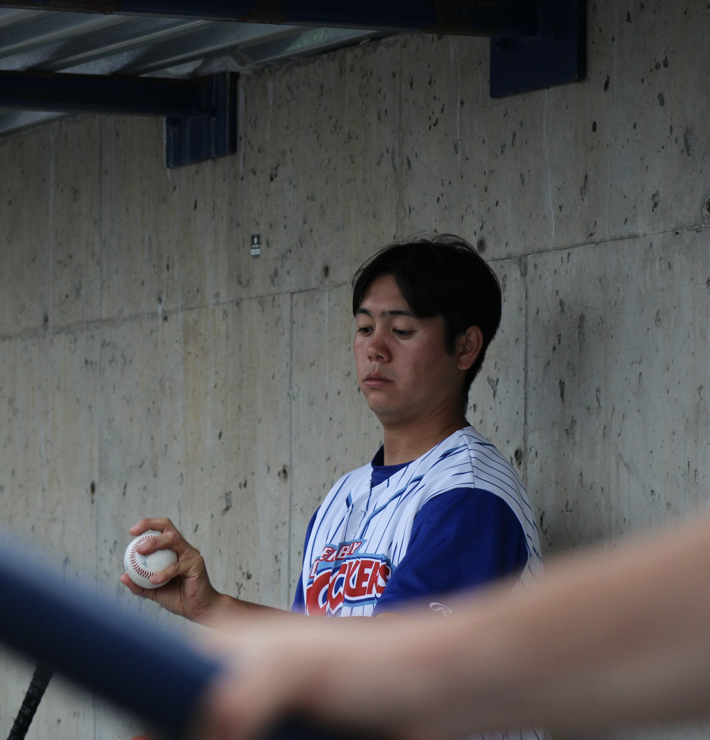 Hayashi in Dugout