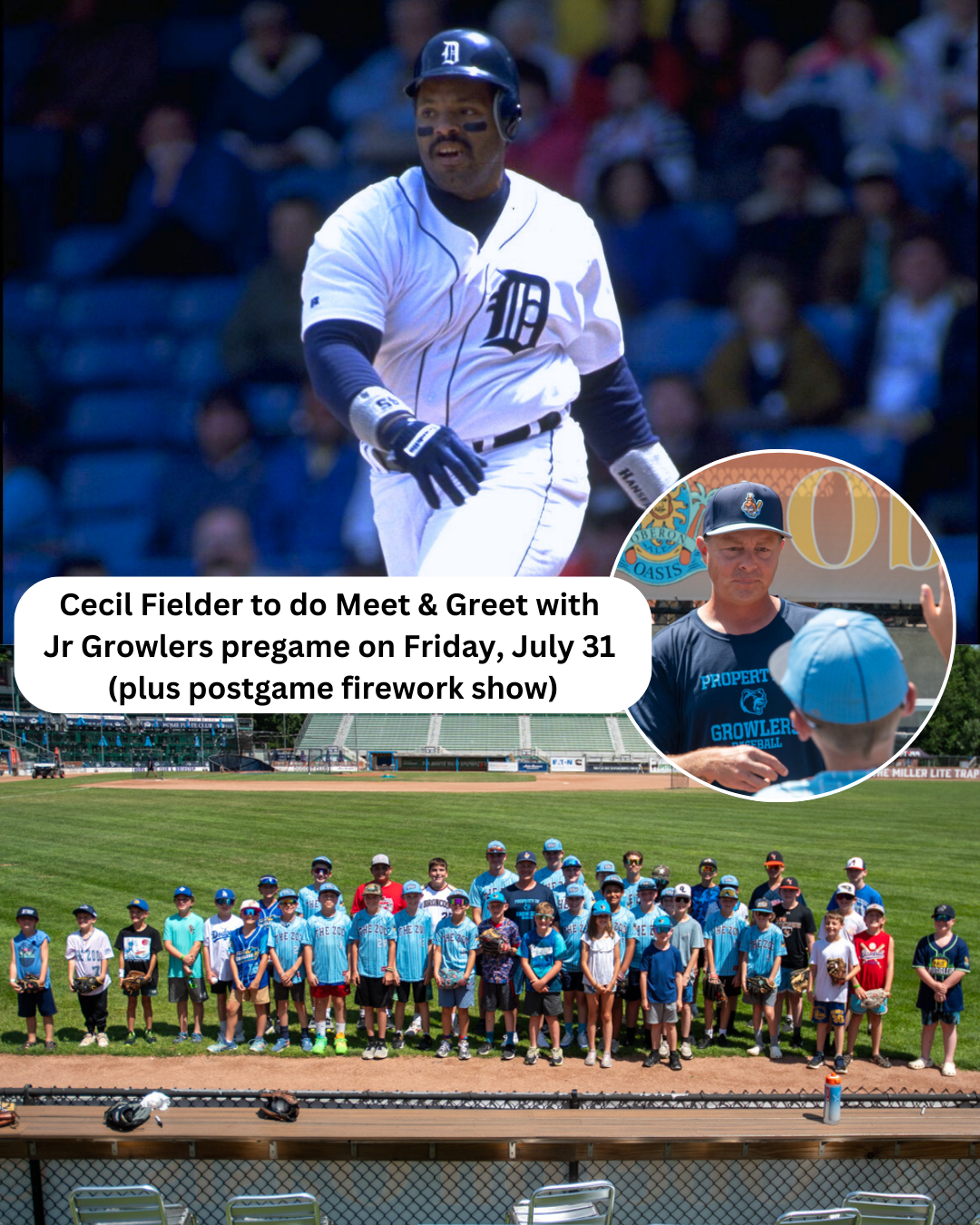 Cecil Fielder Jr Growlers Meet & Greet
