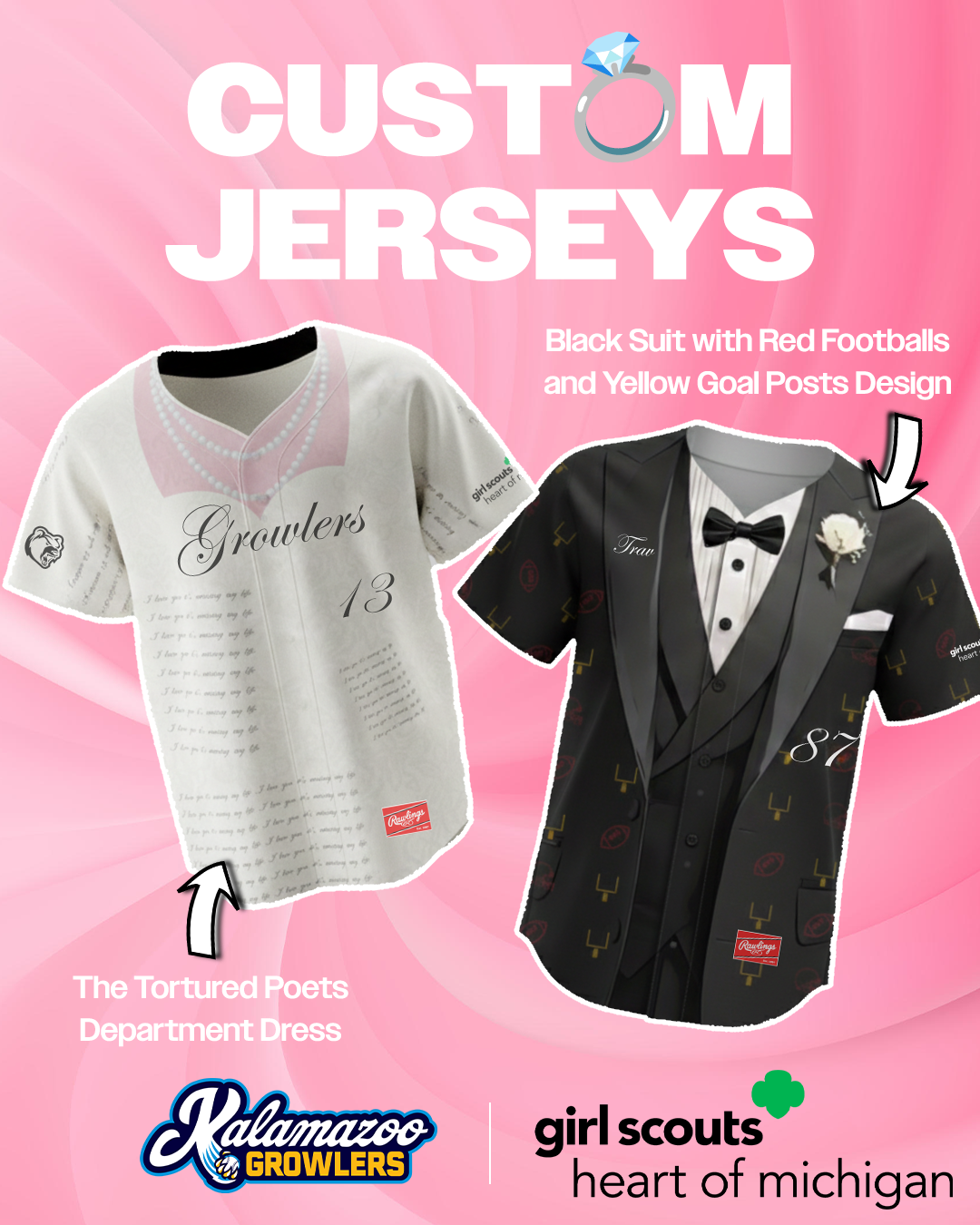 taylor swift night kalamazoo growlers custom jerseys