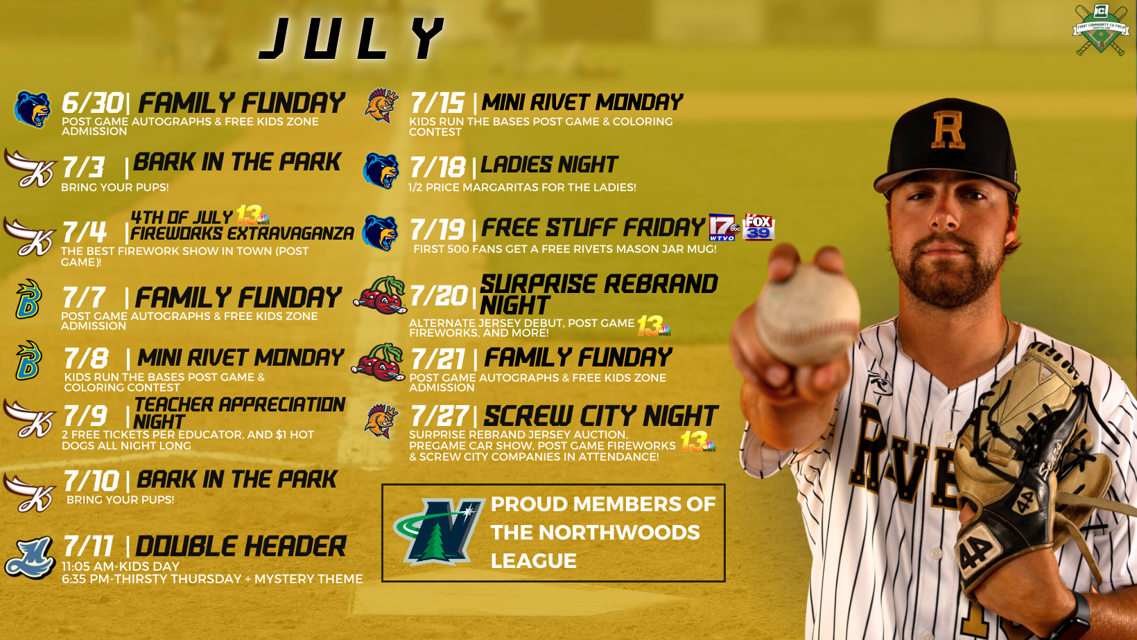 2024 Promotional Schedule Rockford Rivets