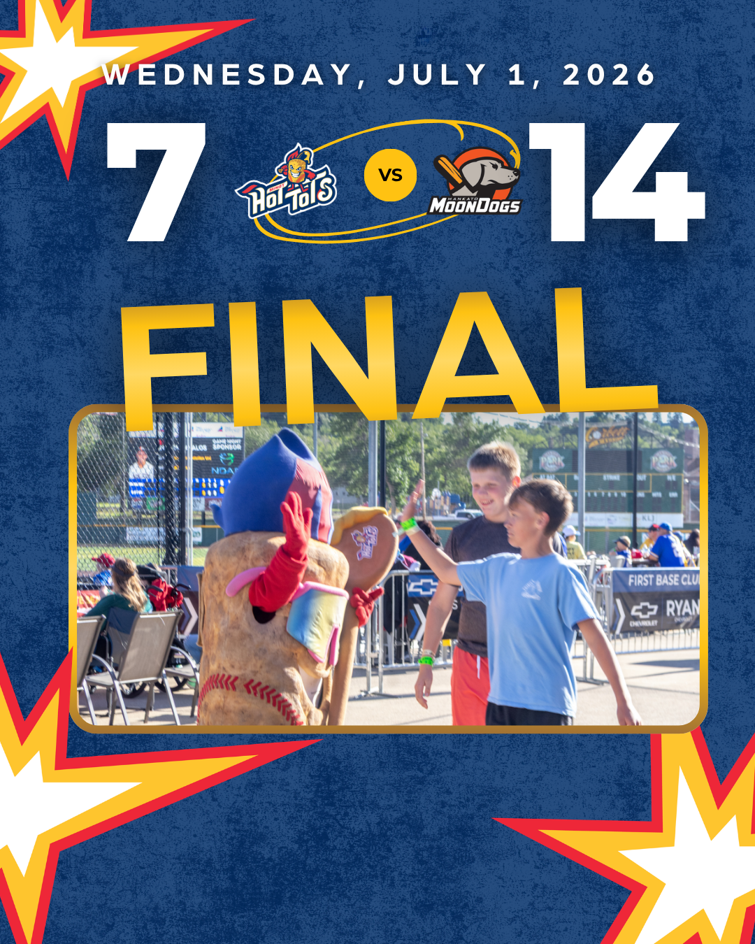 NEWCOMERS CONTINUE TO SHINE, HOT TOTS SPLIT SERIES WITH MANKATO
