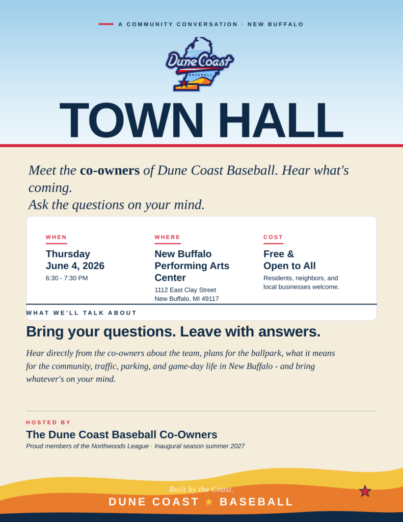 Come Meet Your New Hometown Team: Dune Coast Baseball Town Hall - June ...