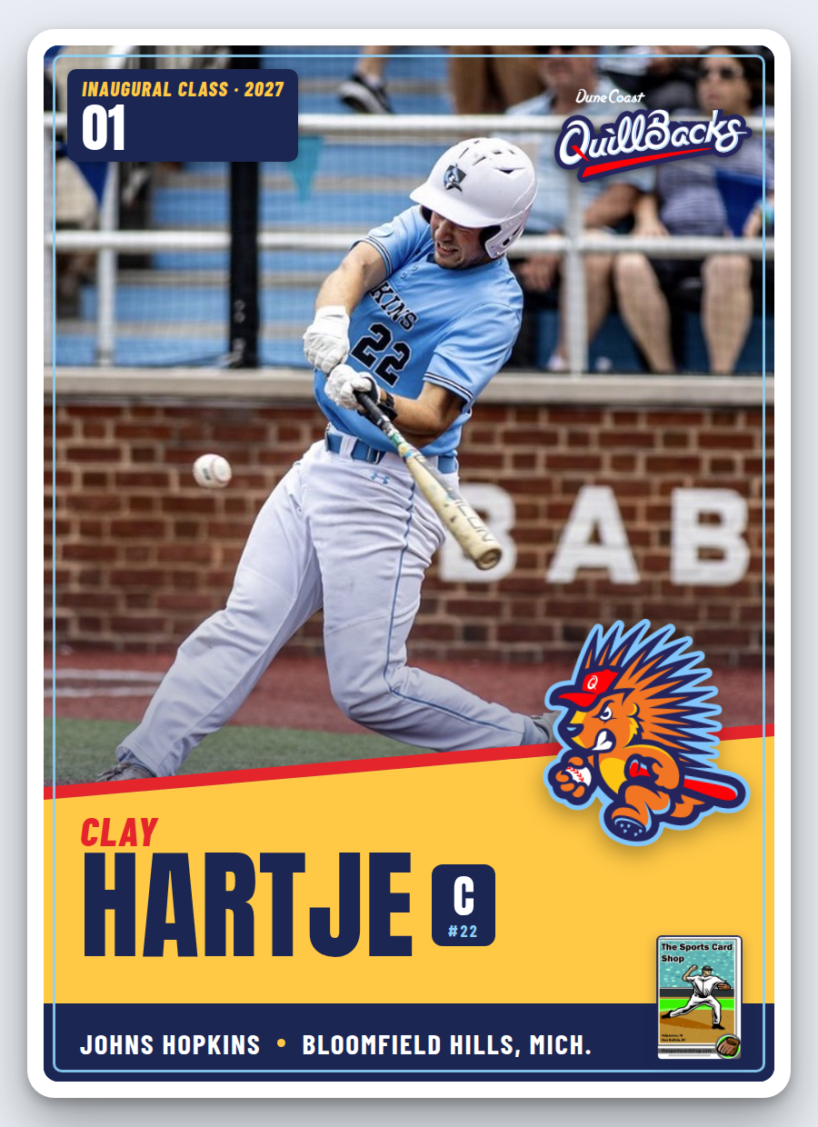 Card 01 - Clay Hartje, C, Johns Hopkins