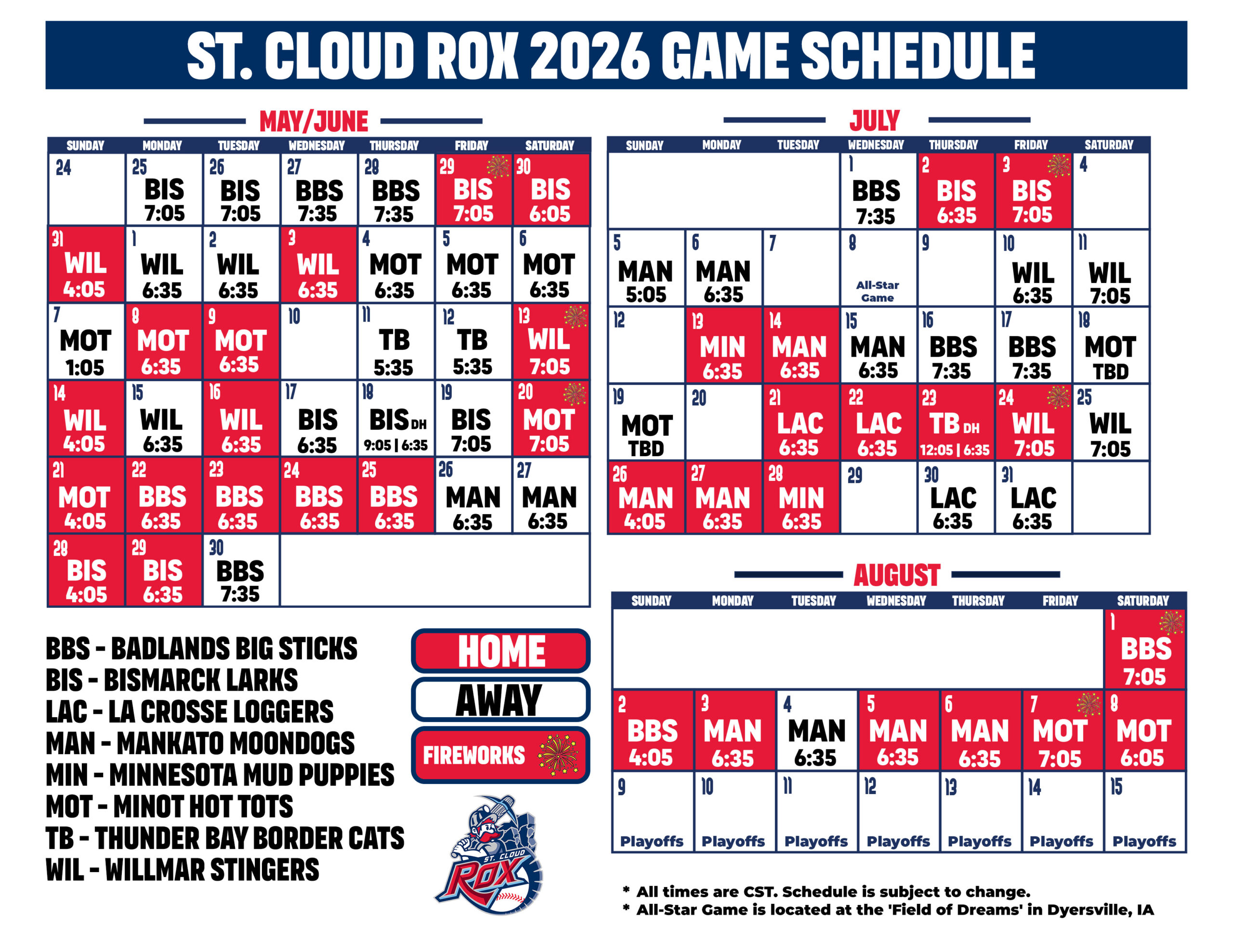 UPD Printable Schedule